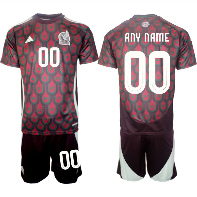 Men 2024-2025 Season Mexico home red customized Soccer Jersey